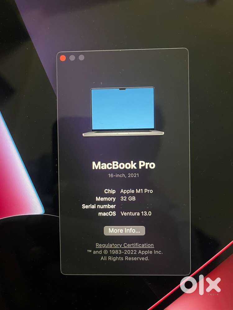 MacBook Pro 16”inch (M1 Pro)