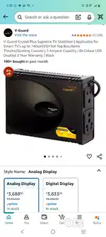New Vguard stabilizer for tv worth rs 4k for urgent sale