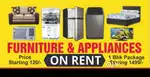 Furniture Appliances on RENT ab to lowest price guarantee