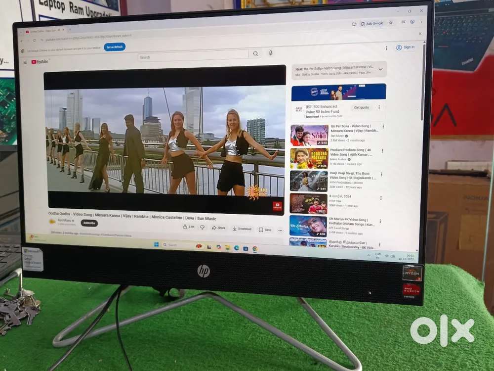 Hp ALL In One PC 22 inchs FHD AMD Ryzen 3 8gb RAM 1TB HDD Gud Works