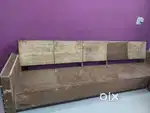 The sofa frame is made of sagun wood