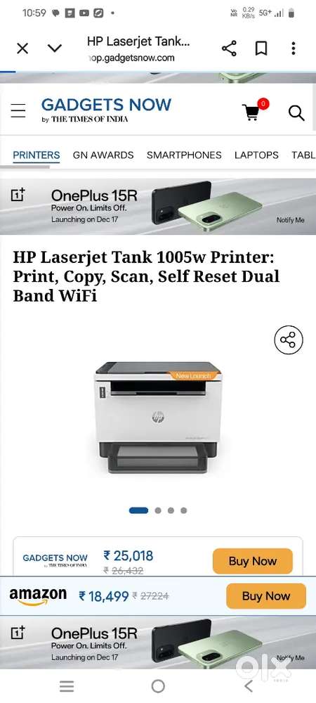 HP Laser set printer  M 1005