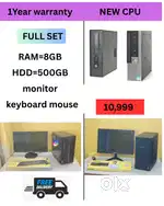 Full Set  New System  Branded CPU - i7 Process  Monitor - 22-inch