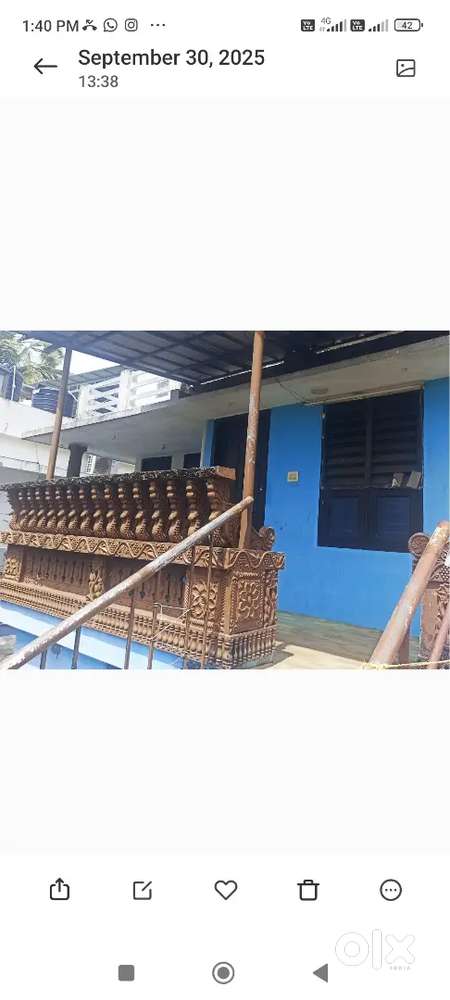 വൺ ബെഡ്റൂം സ്മാൾ കിച്ചൻ അറ്റാച്ച്ഡ് ബാത്റൂം സിറ്റൗട്ട്.