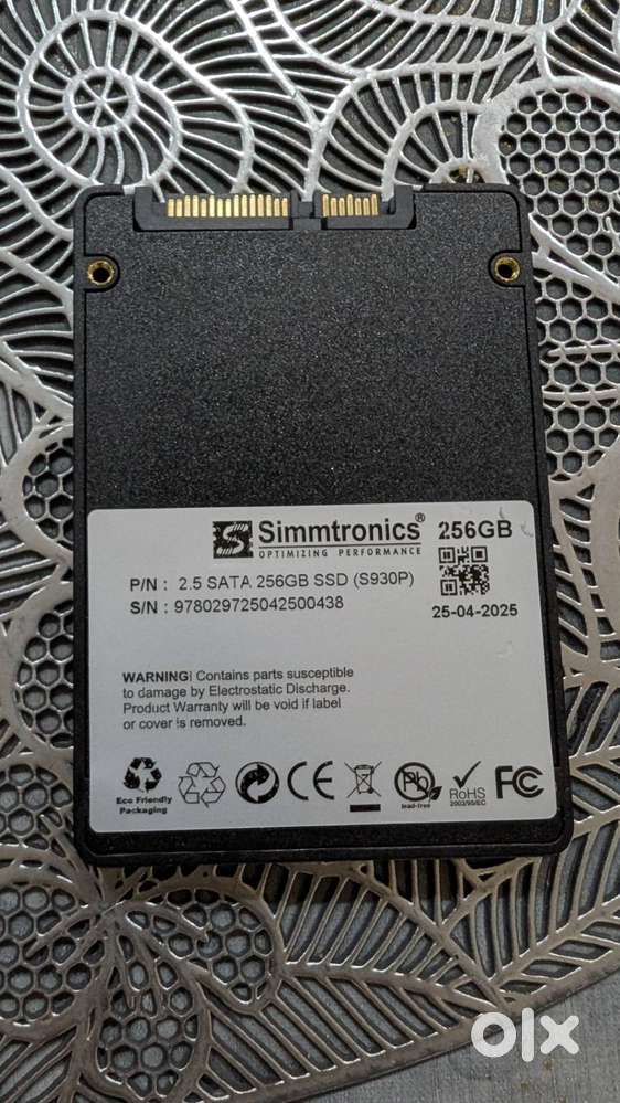 New 256gb SSD simmtronics with case not hdd for laptop and pc computer