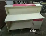 5 feet reception table with cash counter brand new