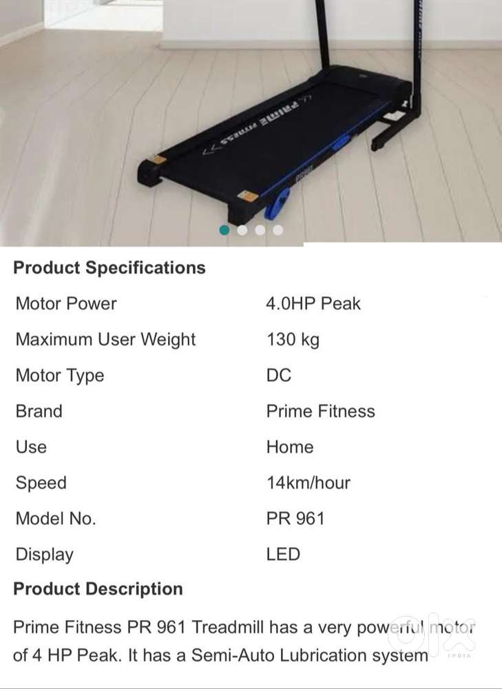 Auto Prime Fitness Treadmill with powerful motor