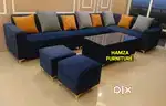 HAMZA FURNITURE NEW LOOK L SHAPE SOFA SET BAJAJ FINANCE AVAILABLE