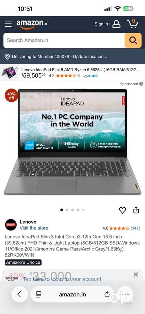 lenovo idea pad slim 3