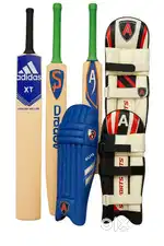 Cricket Bat || Ball || Pads || Gloves