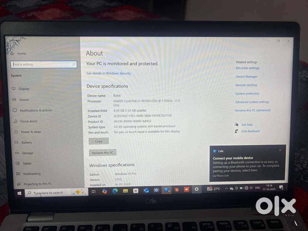 Dell intel core i5 ,10 generation
