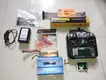 Apm 2.8, Transmitter, lipo and charger, camera, vtx , vrx, drone parts