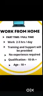 Job available for every one who is interested in working from home
