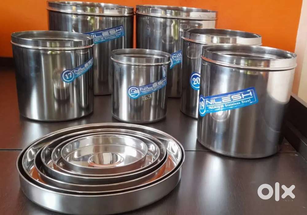 स्टील ६ डब्बे Rs.3800