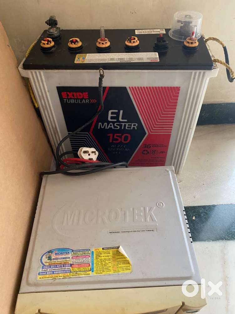 Exide El master 150 Ah and MicroTek Inveter