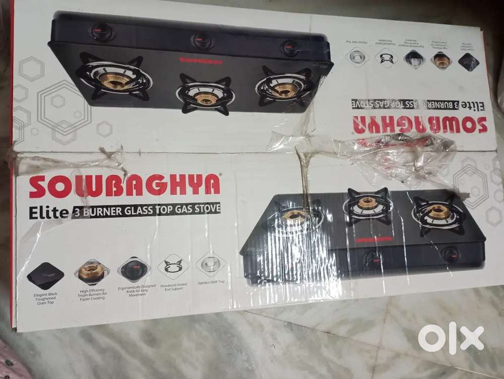Sowbhagya 3 Burner Glass stove