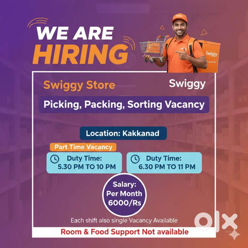 Swiggy Store Picking Packing Vacancy