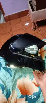 Helmet Steelbird glossy black with spoiler with extra visor