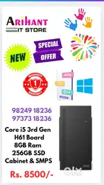 NeW CPU / i5 3rd Gen Low Budjet Best Product With 1 Year Warranty
