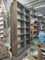2 wooden racks 7 steel big racks fridge 1