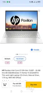 Hp pavilion Laptop full metal body