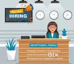 urgent opening for the post of FEMALE Front office Receptionists