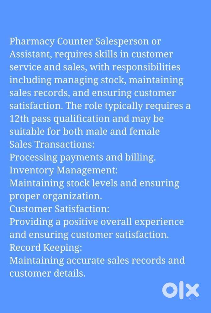 Pharmacist job
