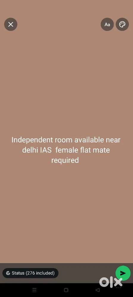 A flat mate required for independent flat