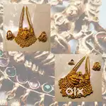 Beautiful Saraswathi Pendant Matte Long Haram Set