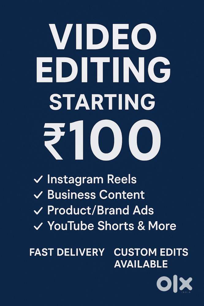 Video Editing Services  Reels, Ads & Shorts  Starting ₹100
