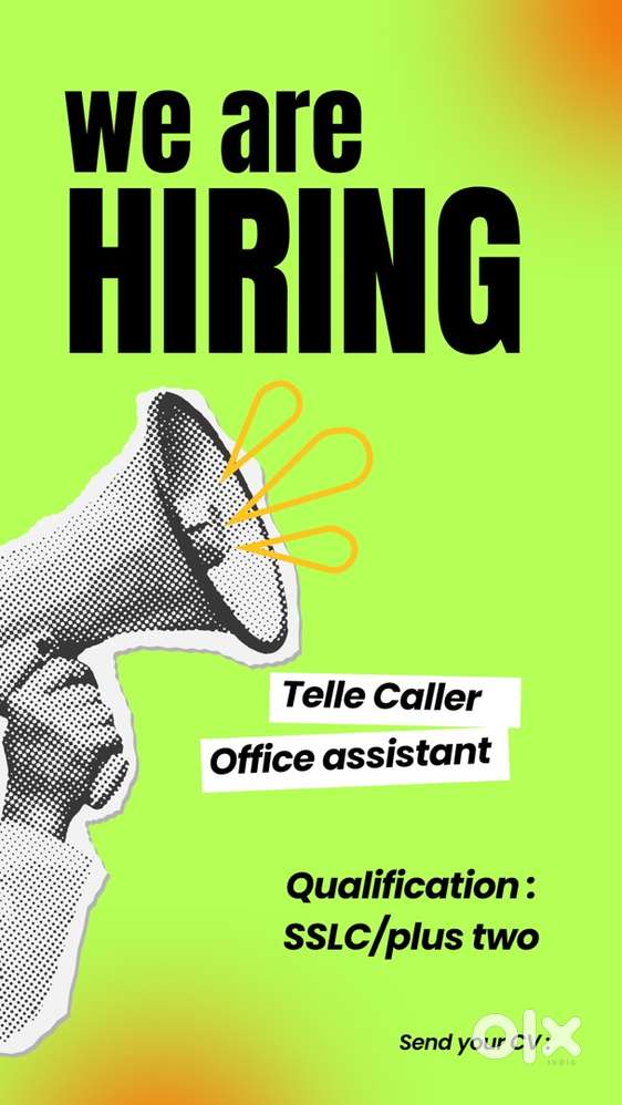 We are looking for office staff cum telle caller staff for our office