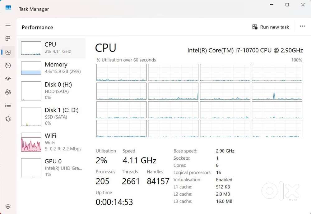 Powerful home PC with Intel I7 CPU, 16 GB RAM, 1TB SSD