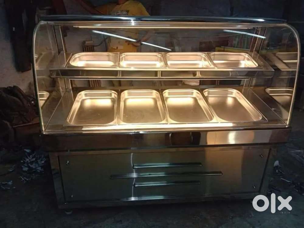 Sweet,cake,namkeen display counter,watercooler,bhatti,andallhotelitems