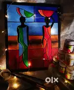Handmade Abstract Tribal Art Painting – Acrylic on Canvas