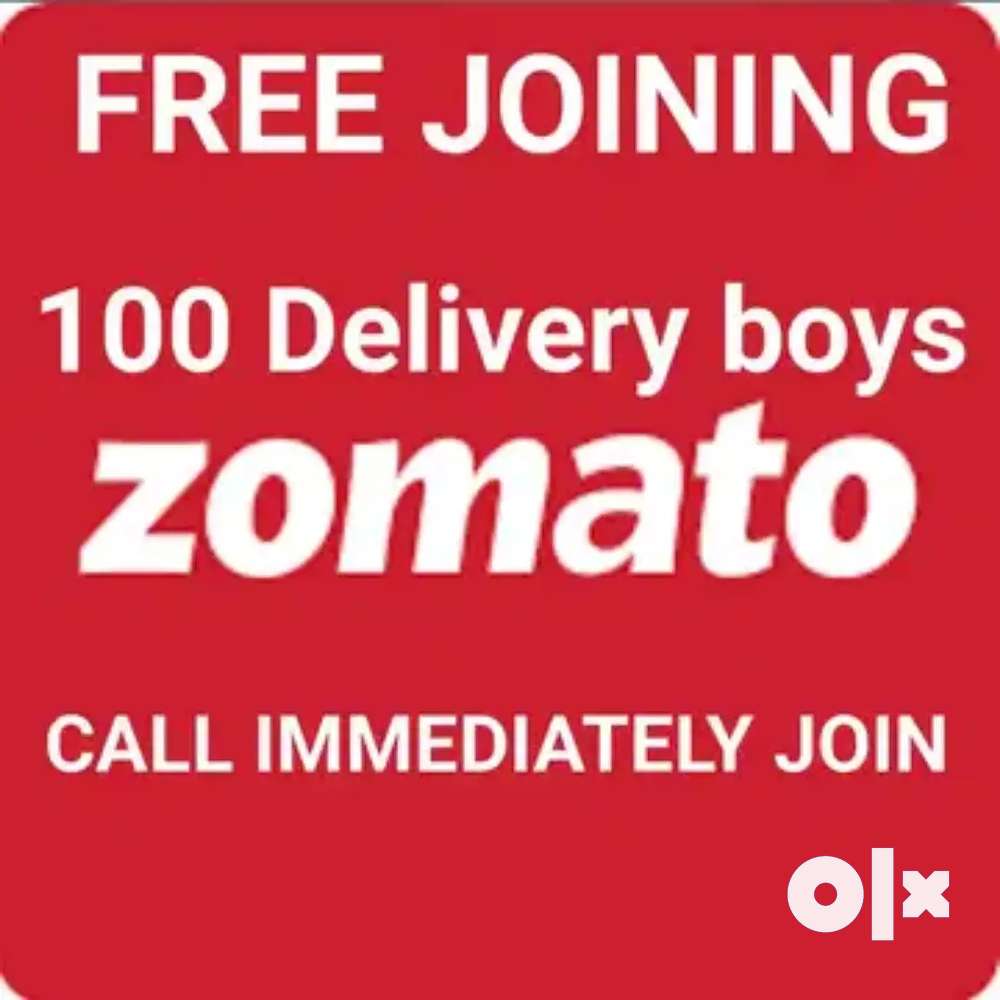 FREE JOINING 100 Delivery boys Zomato Food Delivery jobs