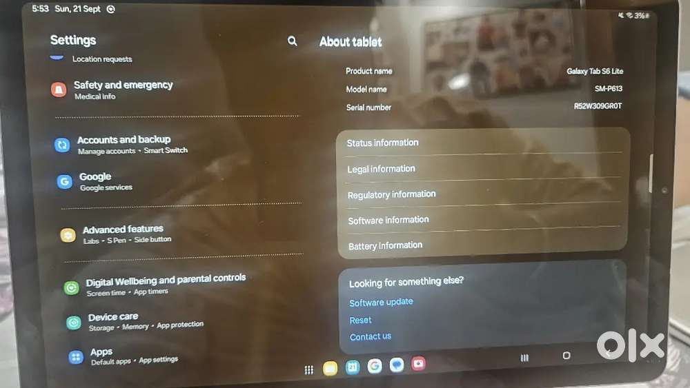 Samsung S6 lite wifi tablet