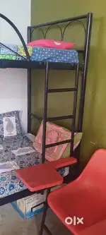 Iron bed ( bunker bed) with mattresses