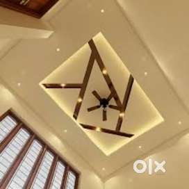 Gypsum board ceiling laber painting elatrical V partition glass work