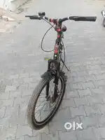 18 inch bicycle, with dual disc brakes and aluminium rims