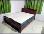 5*6/5 without storage cot Brand new Assam teak wood and plybod cot