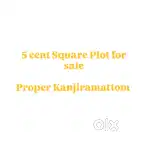 5 cent square house plot for sale . Kanjiramattom