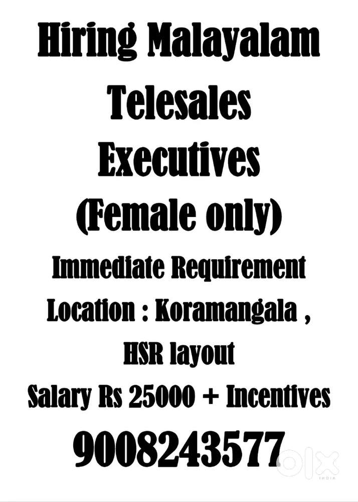 Female malayalam telecaller