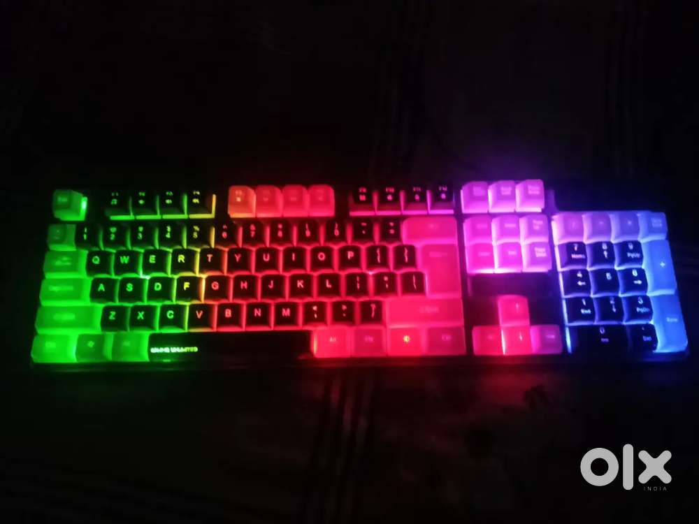RGB light keyboard looking like mechanical keyboard