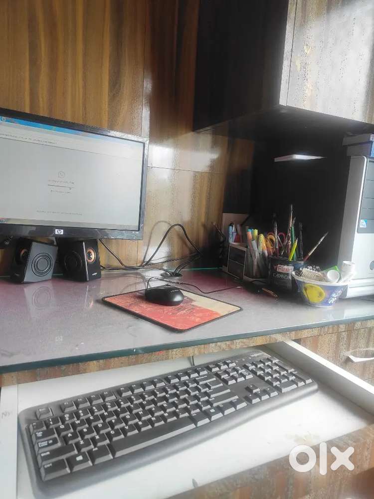 Desktop with printer