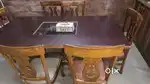 6 seater dining table teak wood