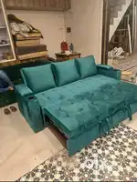 NEW SOFA COME BED IN CUP HOLDER WITH PILLOW AVAILABLE ZAM FURNITURE