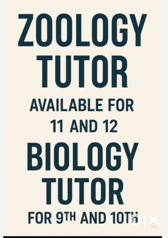 Biology Class 11th and 12th tutor/NEET preparation