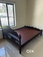 Real Rose wood frame cot and mattress/ Not used @ Kowdiar