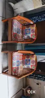 Saagwan wooden 5 seater sofa set.