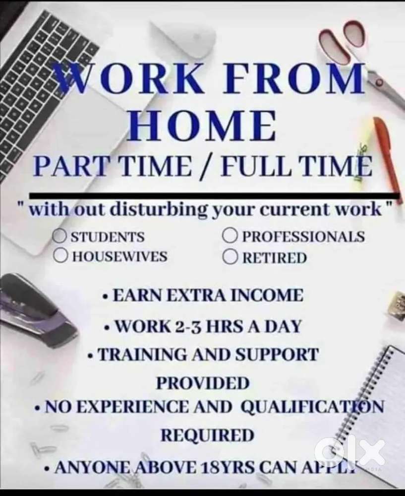 Work from home Part time or Full time
